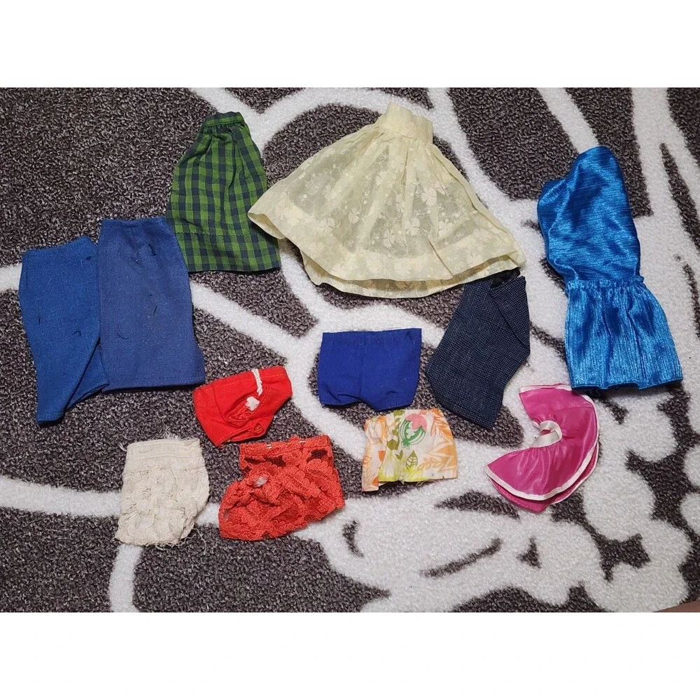 Vintage Barbie Clothing Lot 50+ Pieces 1960s Dresses Pants Skirts Mix TLC